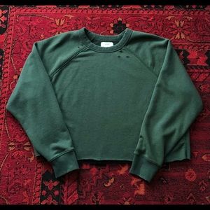 American Eagle Aerie Sunday Soft Distressed Crew Sweatshirt